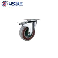 Roue pivotante pour chariot industriel, roue sandwich en polypropylène, roulement à billes, capacité de charge 80-230 kg, hauteur de charge 108-235 mm