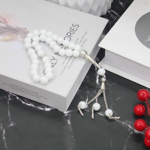 Economical Ethnic Stone 10mm 33 Beads Synthetic Agate Islamic Religious <b>Rosary</b> Jewelry YASEEN - Product Image 1