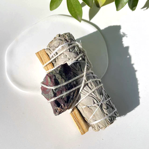 Lot de bâtons de sauge blanche en gros avec Palo Santo et cristaux bruts, kit de purification et de méditation pour la maison, approvisionnement en vrac - Product Image 5