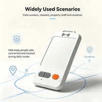 Traceur de carte d'identité 4G intelligent pour employés – Suivi des présences (enregistrement et déconnexion), alarme d'urgence SOS, lecture de l'historique des trajets pour les travailleurs sur le terrain