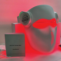 Masque facial portable à LED 7 couleurs pour la thérapie photonique, avec longueurs d'onde de 660 nm et 850 nm, pour les soins de la peau à domicile