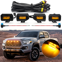Feux de calandre LED ambre pour Toyota Tacoma 2020-2021, feux de positionnement à clipser, lampe de modification tout-terrain super lumineuse