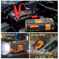 Kit d'urgence haute puissance 1000A, démarreur de batterie de voiture 10000mAh, batterie externe, lumière LED, gonfleur de pneus à charge rapide pour camions