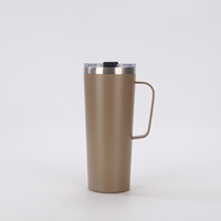 Ensemble de gobelets à café tasse avec poignée fabrication de bouteilles d'eau personnalisées flacons sous vide en acier inoxydable verres 15oz 20oz 30oz