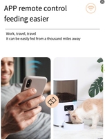 Distributeur automatique intelligent de nourriture pour animaux domestiques avec bols en acier inoxydable Mangeoires automatiques intelligentes avec télécommande pour application de caméra