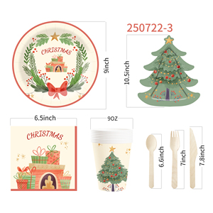 Platos de Fiesta con Forma de Árbol de Navidad DAMAI, Vajilla con Temática Navideña, Guirnalda para Decoración de Mesa, Juegos de Vajilla - Product Image 3