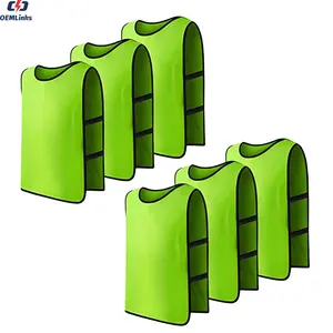 Manufacturers Supply Custom breathable Scrimmage Training Vests Sports Mesh Pennies Blank Soccer Bibs