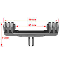 Adaptateur de montage de trépied double pour caméra en aluminium, support double pour GoPro Hero Insta360 DJI Osmo Action Accessory