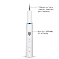 Détartreur dentaire professionnel sans fil étanche IPX6 en ABS et acier inoxydable pour usage domestique