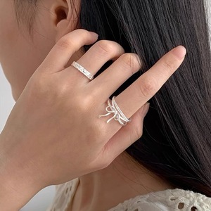 S925 Sterling Silver Bow <b>Ring</b> For Women <b>Open</b> Design Index Finger Jewelry Everyday Wear - Product Image 4