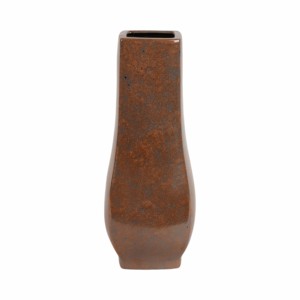 Vaso in ceramica con silhouette testurizzata, decorazione rustica per soggiorno, camera da letto, sala da pranzo, bancone della cucina - Product Image 1