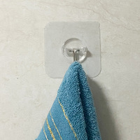 80 fils fort chargement auto-adhésif transparent sans trace crochet mur auto-adhésif porte de cuisine arrière plastique suspendu sans poinçon