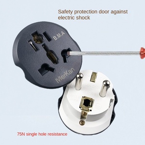 Spina di conversione Standard europea tedesca 16A nominale per la ricarica della connettività Russia europa corea meridionale <span class=keywords><strong>Thailand</strong></span> Bali Vietnam SDK - Product Image 5
