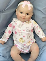 Muñeca de simulación de esmalte de cuerpo de tela de 18 pulgadas, muñeca de renacimiento para niños, regalo de juguete familiar para bebés