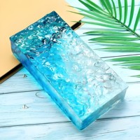 Briques de verre décoratives de construction en verre givré de couleur unie sur mesure pour la décoration de cloisons murales intérieures