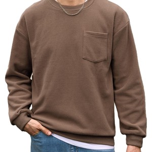 Oversize Relaxed Fit Heavyweight <b>Sweatshirt</b> for <b>Men</b> Casual Long Sleeve Crew Neck Fleece Fabric Comfortable Daily Wear <b>Sweatshirt</b> - Product Image 2