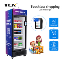 Distributeur automatique de boissons et de collations intelligent TCN AI avec paiement sans contact, reconnaissance visuelle, ouverture frontale, commercial, 510L