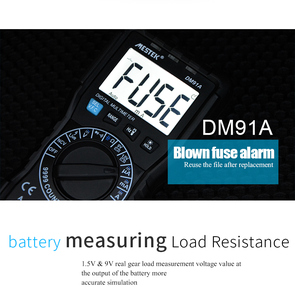 Multímetro digital inteligente DM91A True <span class=keywords><strong>RMS</strong></span> Auto Range AC/DC Voltaje Amp Ohm Diodo Continuidad Capacitancia Tester Multímetro - Product Image 4