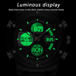 Sanda 6333 Men's Fashion Business Digital Watch, Bestselling Multi-functional Waterproof Wristwatch with Countdown <b>Timer</b> & Alarm - Product Image 2