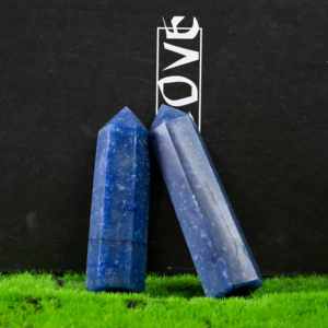 En gros, Aventurine bleue polie à la main, pointe de baguette de guérison, tour et spécimen minéral - Product Image 6