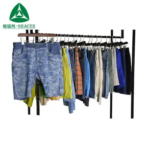 Bundle second hand clothing men shorts pants cotton summer used clothes suppliers from europe