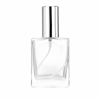Flacon de parfum rectangulaire en verre de 50 ml à marque privée avec finition mate, sérigraphie et marquage à chaud, couleur personnalisée, vente en gros
