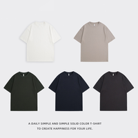 T-shirt uni en coton 100% en gros, surdimensionné, poids lourd, 300 g/m², logo personnalisé, t-shirt pour homme, unisexe, t-shirt pour homme
