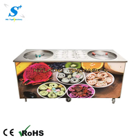 Maker Gerolde Ijsmachine Thailand Hete Verkoop Gebakken Ijs Machine Gerolde Ijsmachine
