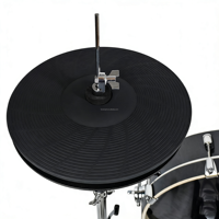 Kit de batterie électronique professionnel 12 pouces avec cymbale Hi-Hat, finition brillante, capteur de force 360°, déclencheurs piézoélectriques en céramique à activation par pression