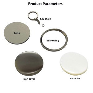 58Mm Tinplate Kim Loại Gương Keychain Huy Hiệu Chất Liệu Trống Kim Loại Gương Keychain DIY Huy Hiệu Chất Liệu - Product Image 2