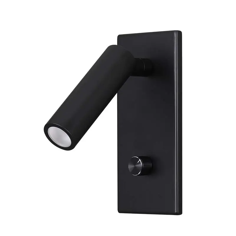 Lampe de lecture LED 3W réglable et pliante pour intérieur Lampe de chevet pour chambre à coucher, hôtel Applique murale