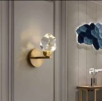 Applique Murale LED en Cristal avec Lumière Blanc Chaud, Design Simple et Moderne pour Chambre à Coucher, Chevet, Salon, Couloir, Mur de Fond - Luxe
