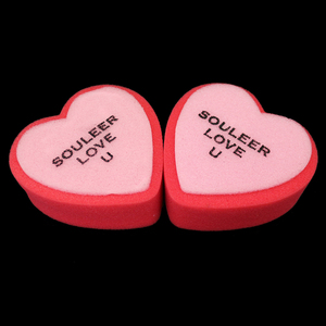 Wholesale Heart-Shaped Red Bath Sponge Exfoliating Brush Durable Portable Body Remover Factory Supply for <strong>Pet</strong> <strong>Cleaning</strong> <strong>Bathing</strong> - Product Image 1