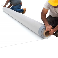 Membrana Impermeabilizante TPO Autoadhesiva de 1.2/1.5/2.0 mm, Lámina para Techos Blanca de Alta Reflectividad Solar, Resistente a la Penetración de Raíces