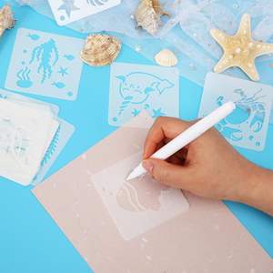 56-Pack Sea Creatures DIY Pattern Pochoirs pour Wall Floor Decor & Rock Painting Art Projects 3inch Ocean Animals - Product Image 4