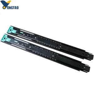 Laci geser otomatis bantalan bola lipat 3 45mm 16 inci geser laci tutup lembut dengan pegas ganda - Product Image 1