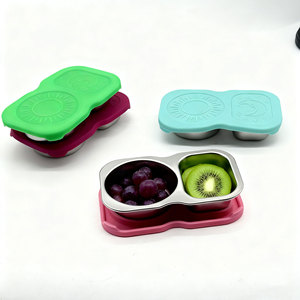 Recipiente para Salsas de Acero Inoxidable para el Hogar, Contenedor para Aperitivos con Tapa de Silicona, Recipiente Pequeño Reutilizable para Almacenar Alimentos - Product Image 6