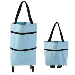 Carrito de Compras Plegable de Alta Calidad, Portátil, Personalizado, de Supermercado, con 2 Ruedas, para Subir Escaleras, Reciclado - Product Image 1