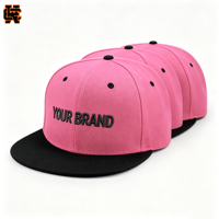 Gorra de Béisbol Hip Hop de Dos Tonos con Visera Plana y Bordado 3D Personalizado