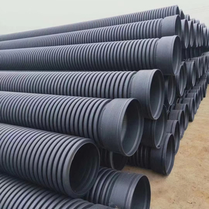 Tuyau de drainage ondulé à double paroi en HDPE noir/<span class=keywords><strong>orange</strong></span> - Product Image 1