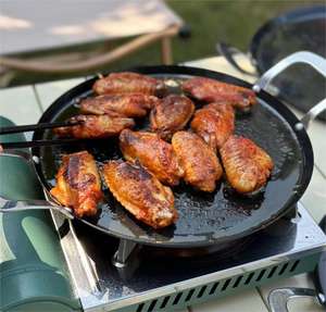 Sartén Tawa con doble ASA <span class=keywords><strong>Pizza</strong></span> Crepe Pan, Dosa, Roti Tawa, Budare Paw Bhaji para uso doméstico - Product Image 2