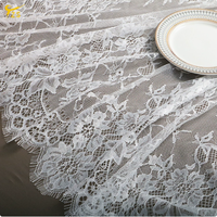 Nappe rectangulaire moderne YongHo en tissu brodé floral et dentelle, écologique et durable, blanche, pour la maison, les restaurants et les hôtels