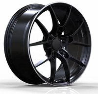 عجلات سيارات سوداء لامعة بتشطيب مصقول 17 و18 و19 بوصة 5x112 5x120 5x114.3 5x108 لسيارات مرسيدس وبي إم دبليو وأودي