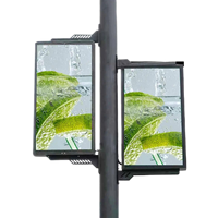 Уличный светодиодный рекламный экран ALSON P3 P4 P5 на опоре, LED-дисплей для рекламы на уличных столбах