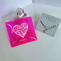 Bolsa de Plástico Transparente Rosa Personalizada con Cierre, Bolsa Pequeña con Cierre Hermético y Logotipo para Empacar Joyas y Aretes