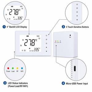 <span class=keywords><strong>Thermostat</strong></span> intelligent WiFi RF868 avec kit récepteur <span class=keywords><strong>sans</strong></span> <span class=keywords><strong>fil</strong></span>, contrôleur de température numérique <span class=keywords><strong>programmable</strong></span> pour chaudière à <span class=keywords><strong>gaz</strong></span> - Product Image 5