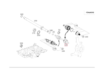 Arbre de transmission avant droit de qualité supérieure (CV Axle Drive Shaft) OE A2123301100 avec soufflets en caoutchouc et colliers métalliques pour pièces de rechange Mercedes W212