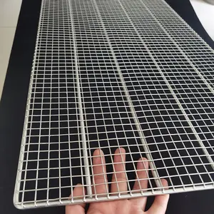 Reusable Rectangular Argon Arc Welding 304 316 Stainless Steel Wire Mesh Trays For Serving Drying Cooling Fruit Meat Vegetable