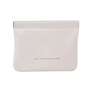 Logo personnalisé beige souple en cuir <span class=keywords><strong>PU</strong></span> grand porte-monnaie pochette pour écouteurs pochette à bijoux mignon pochette en <span class=keywords><strong>PU</strong></span> - Product Image 3