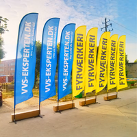 Drapeau de plage publicitaire extérieur, bannière en forme de plume, kit de drapeau de plage personnalisé avec impression pour activités promotionnelles